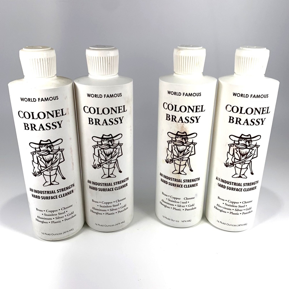Colonel Brassy Cleaner Polish Metal Shine Bike Boat ATV RV Lot of 4 Bottles
